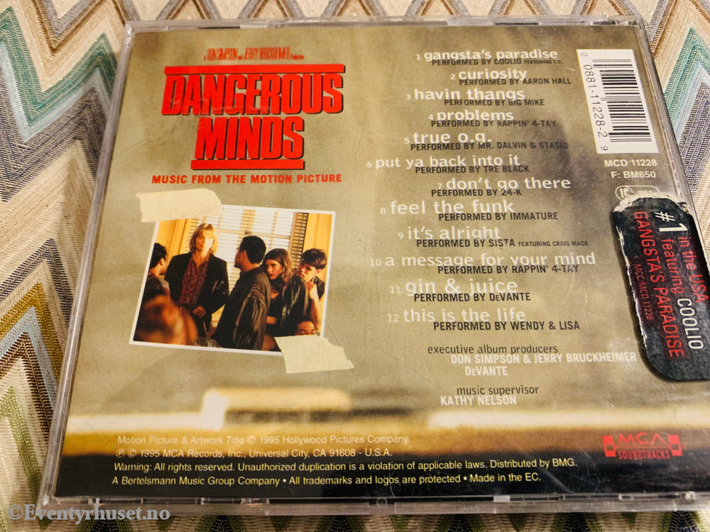 Dangerous Minds - Soundtrack. 1995. Cd. Cd