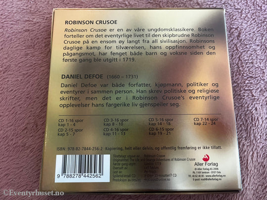 Daniel Defoe. 2003. Robinson Crusoe. Lydbok på CD.