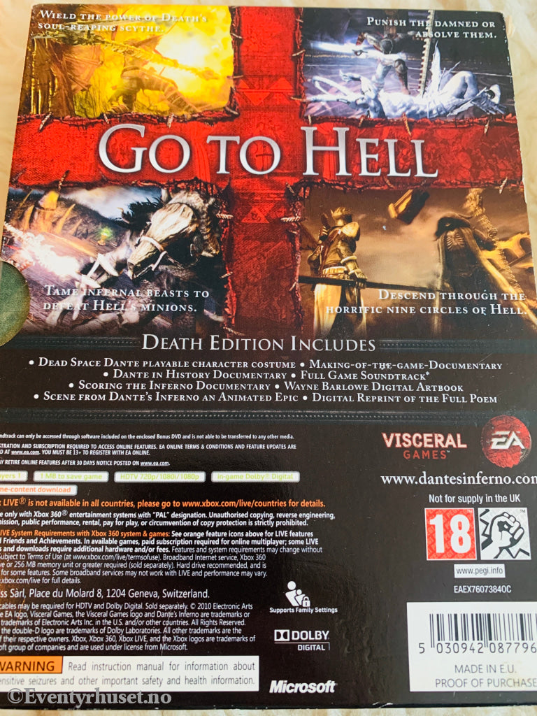 Dante´s Inferno Death Edition. Xbox 360.