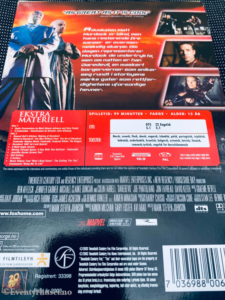 Daredevil (2003). DVD.