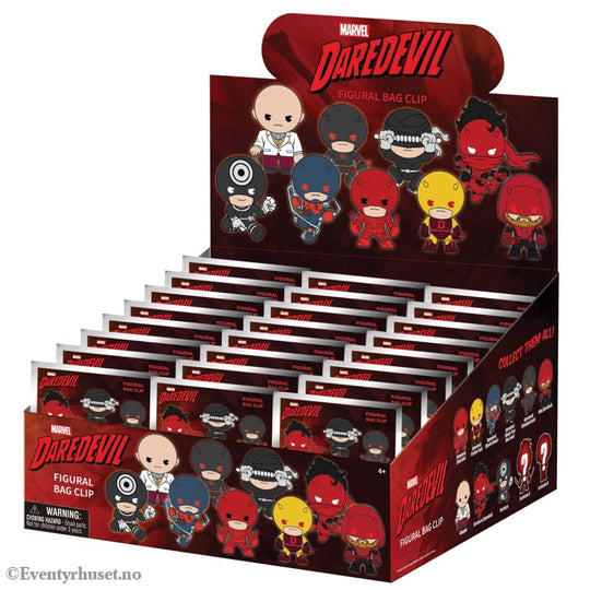 Daredevil 3D PVC Bag Clips Classic Display (24) Fashion & Accessories