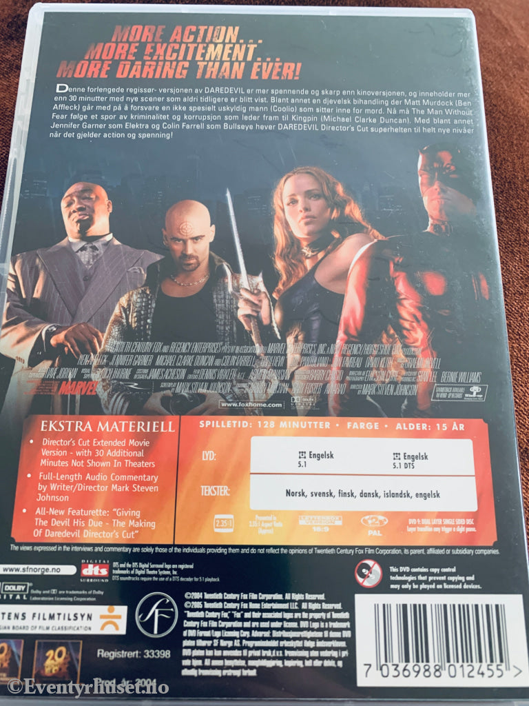 Daredevil: Director's Cut. DVD.