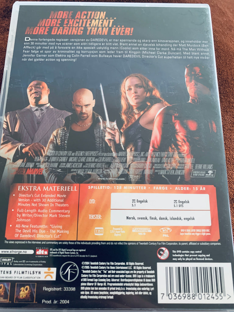 Daredevil: Director's Cut. DVD.
