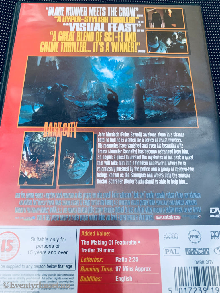 Dark City (1998). DVD.