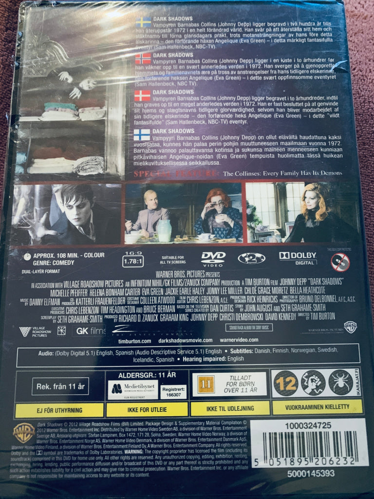 Dark Shadows. DVD. Ny i plast!