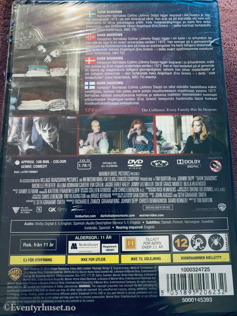 Dark Shadows. DVD. Ny i plast!