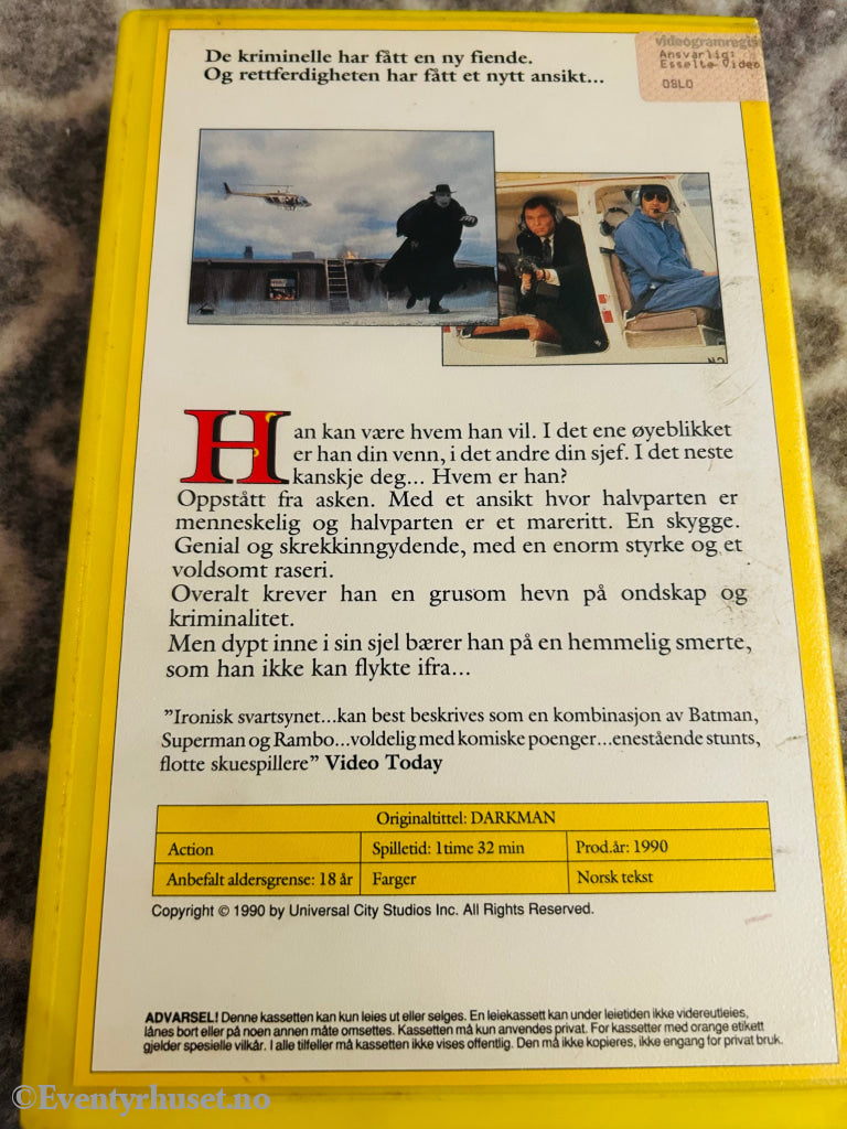 Darkman. 1990. Vhs Big Box. Box