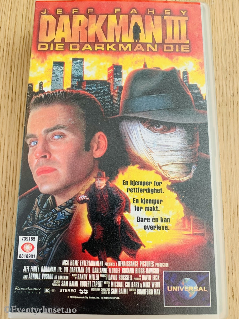 Darkman 3 - Die Die. 1995. Vhs. Vhs