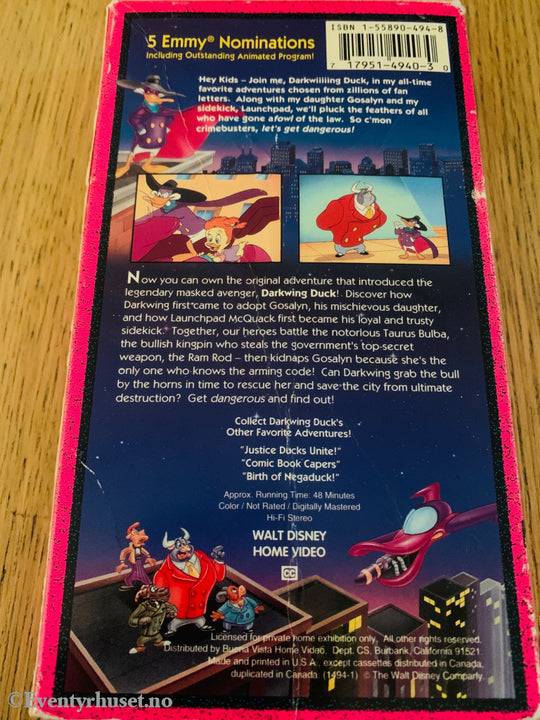 Darkwing Duck: Darkly Dawns The Duck (1991) VHS.