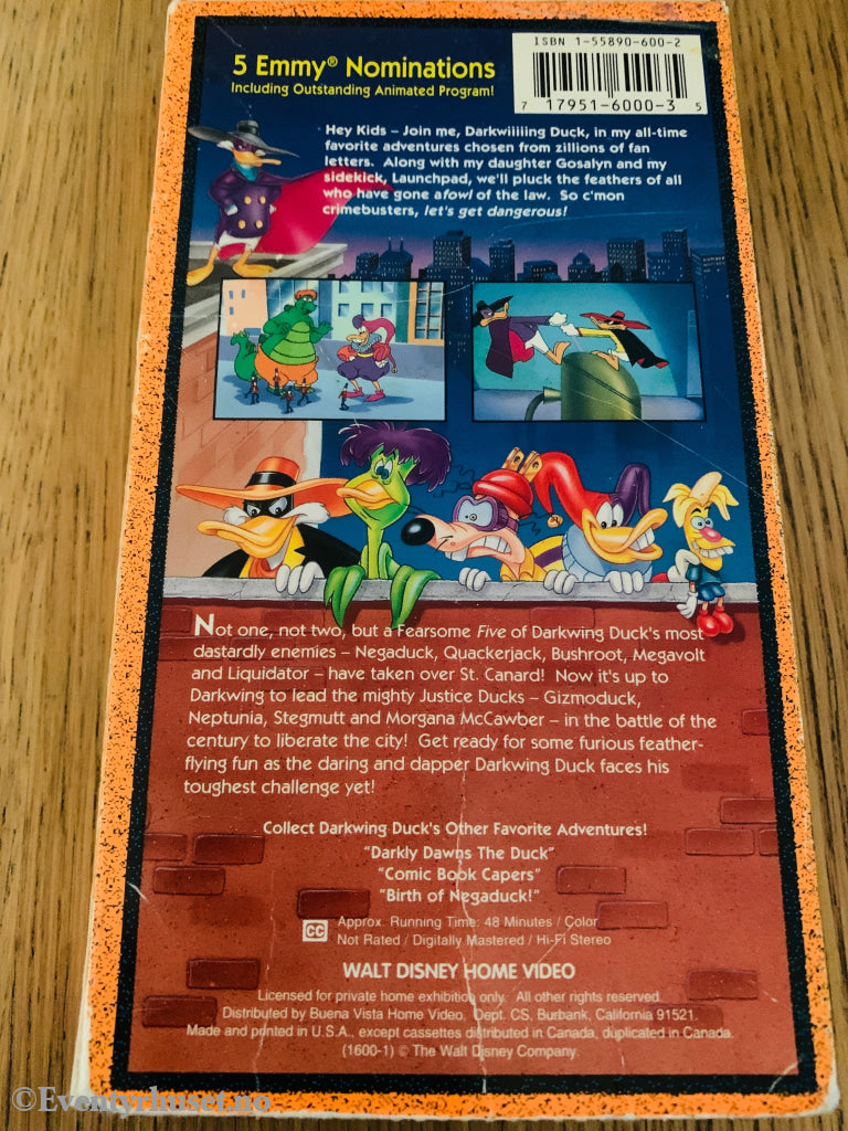 Darkwing Duck: Justice Ducks Unite! (1992) VHS.
