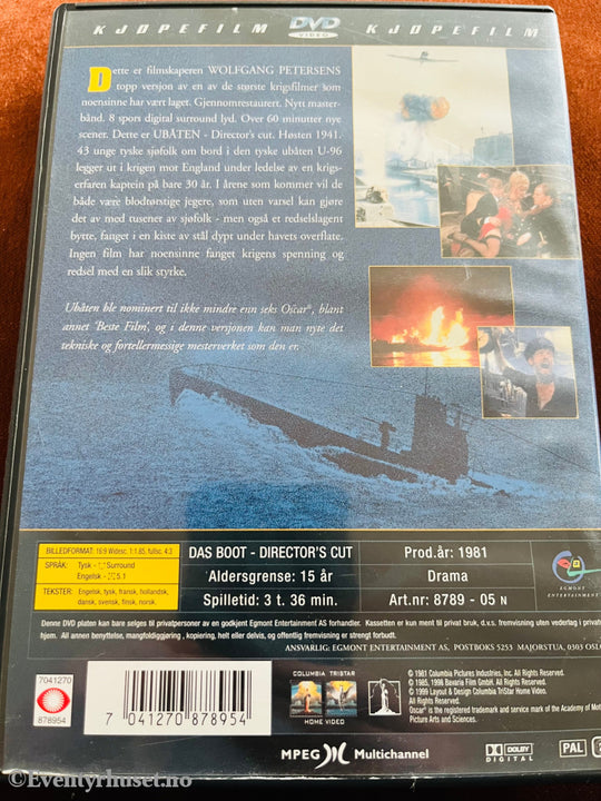 Das Boot - Director’s Cut. 1981. Dvd. Dvd