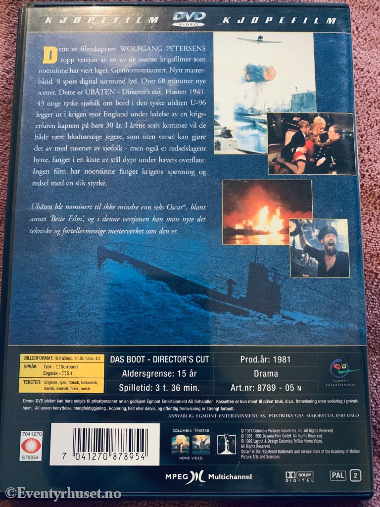 Das Boot: The Director's Cut. DVD.