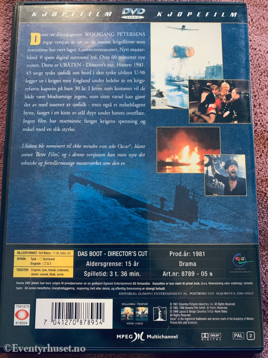 Das Boot: The Director's Cut. DVD.