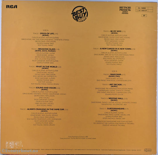 David Bowie. 1977. Low. LP.