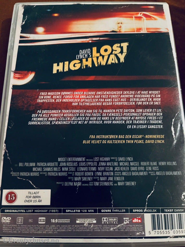 David Lynch’s Lost Highway. 1997. Dvd. Dvd