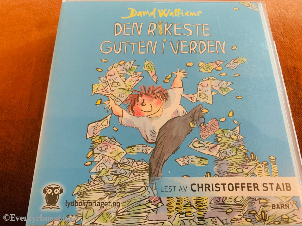 David Walliams. Den rikeste gutten i verden. 2013. Lydbok på CD.