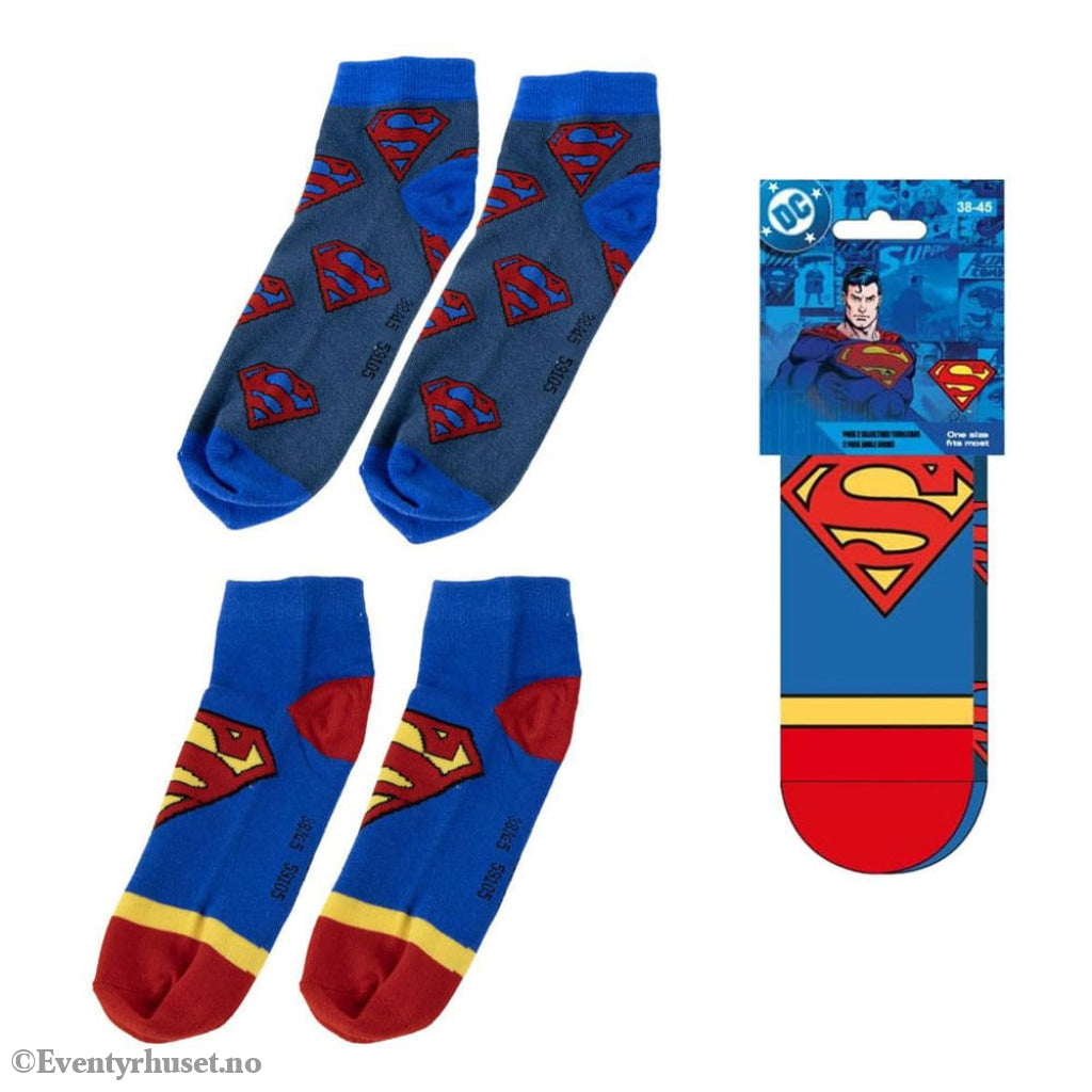 DC Comics Ankle socks 2-packs Superman 38-45 Fashion & Accessories