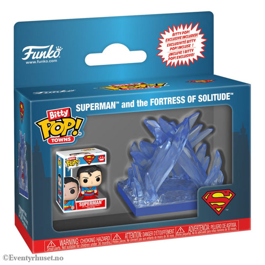 DC Comics Bitty POP! Towns Vinyl Figure Superman and the Fortress of Solitude Collectibles