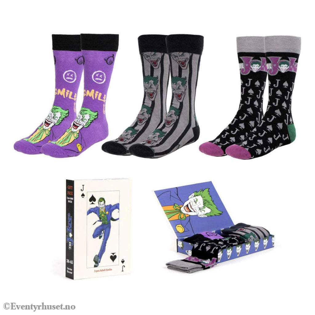 DC Comics Socks 3-Pack Joker 38-45 Fashion & Accessories