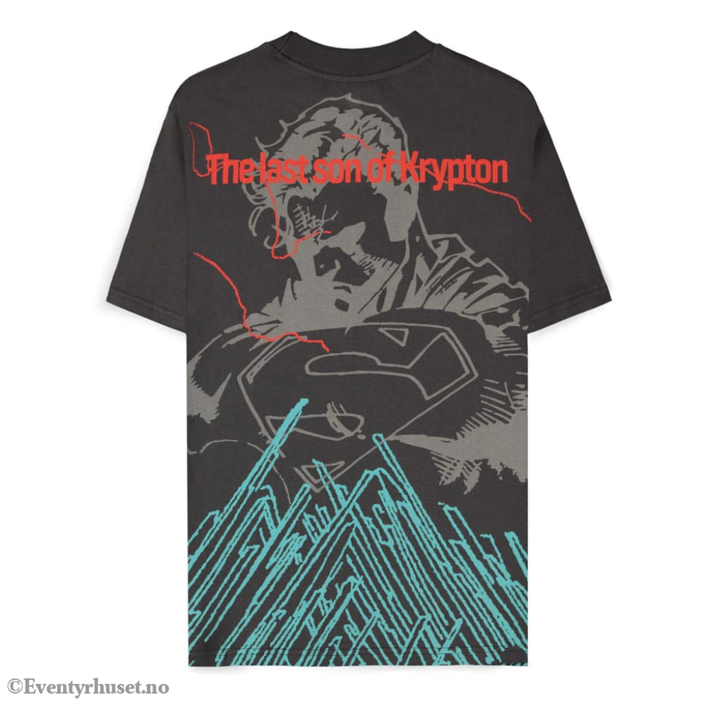 DC Comics T-Shirt Superman Dark Grey son of Krypton Size M Fashion & Accessories