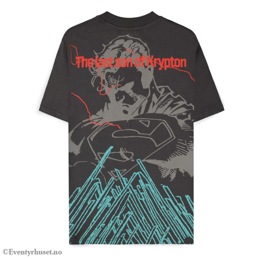 DC Comics T-Shirt Superman Dark Grey son of Krypton Size M Fashion & Accessories