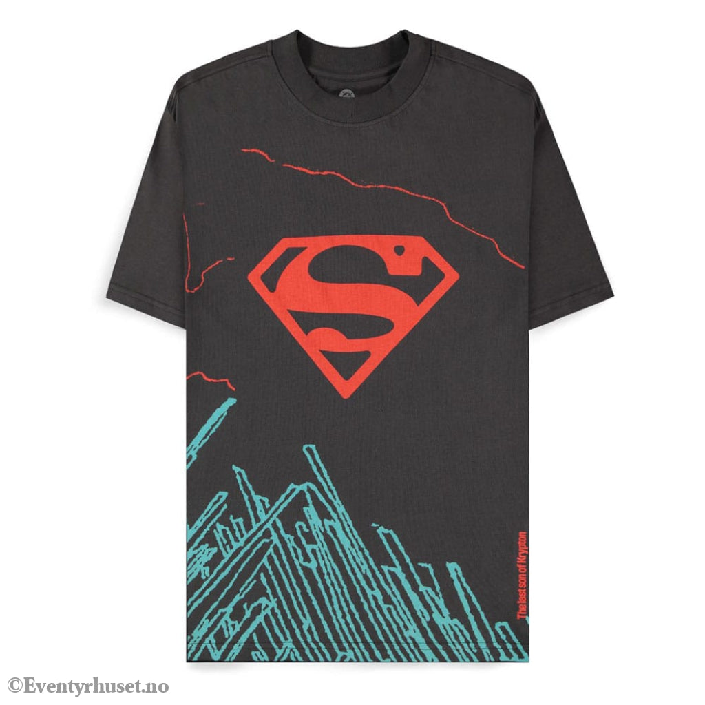 DC Comics T-Shirt Superman Dark Grey son of Krypton Size M Fashion & Accessories