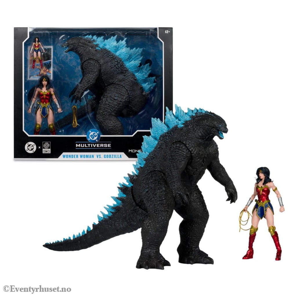 DC Justice League Monsterverse DC Multiverse Action Figures 2-Pack Wonder Woman Vs. Atomic Blast Godzilla 18 cm Toys