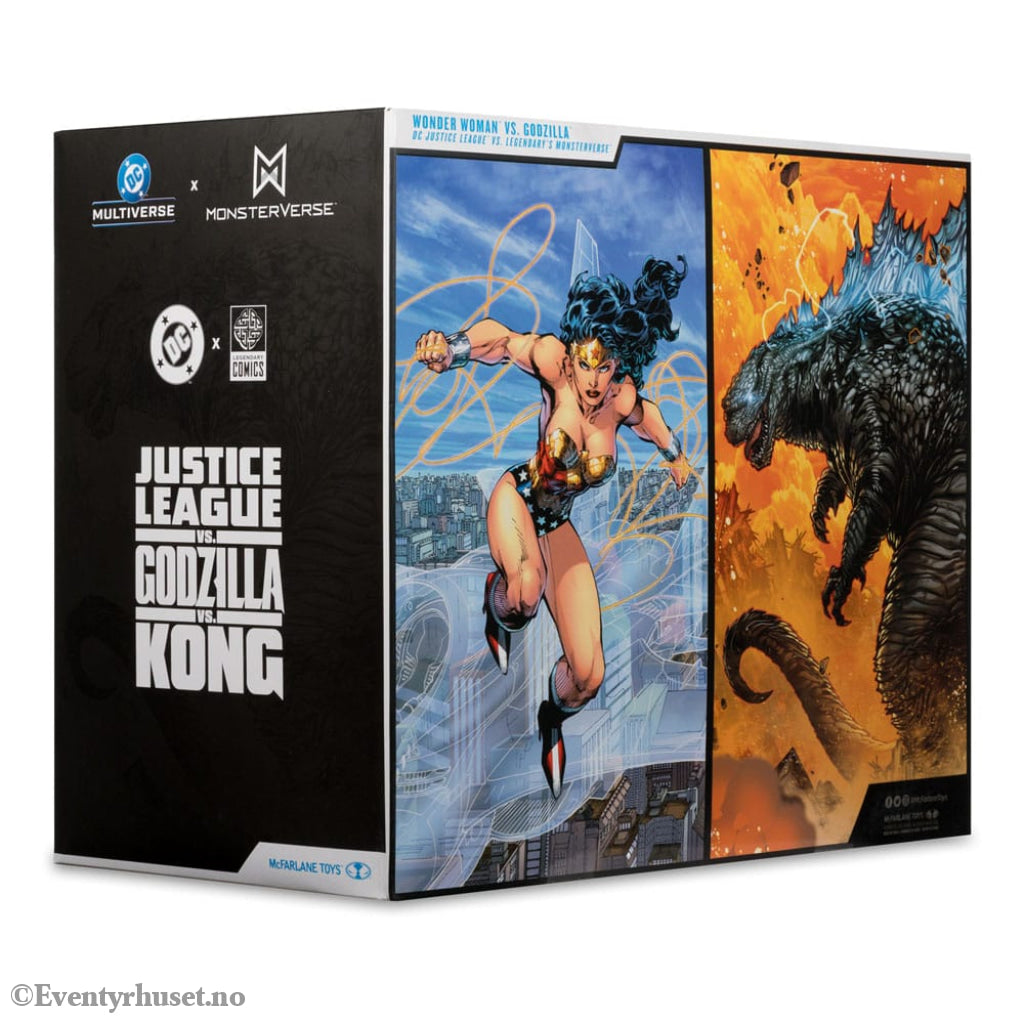 DC Justice League Monsterverse DC Multiverse Action Figures 2-Pack Wonder Woman Vs. Atomic Blast Godzilla 18 cm Toys