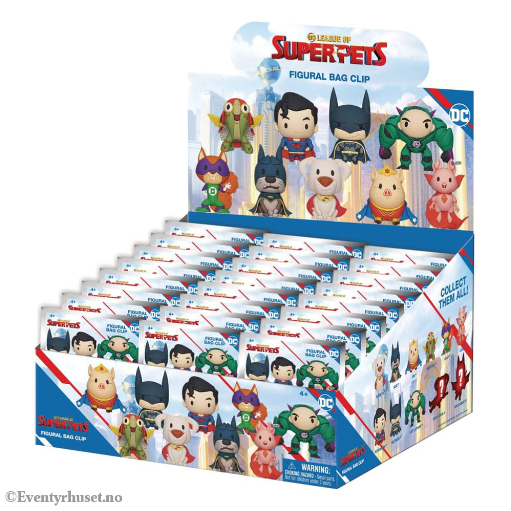 DC Super Pets 3D PVC Bag Clips Series 1 Display (24) Fashion & Accessories