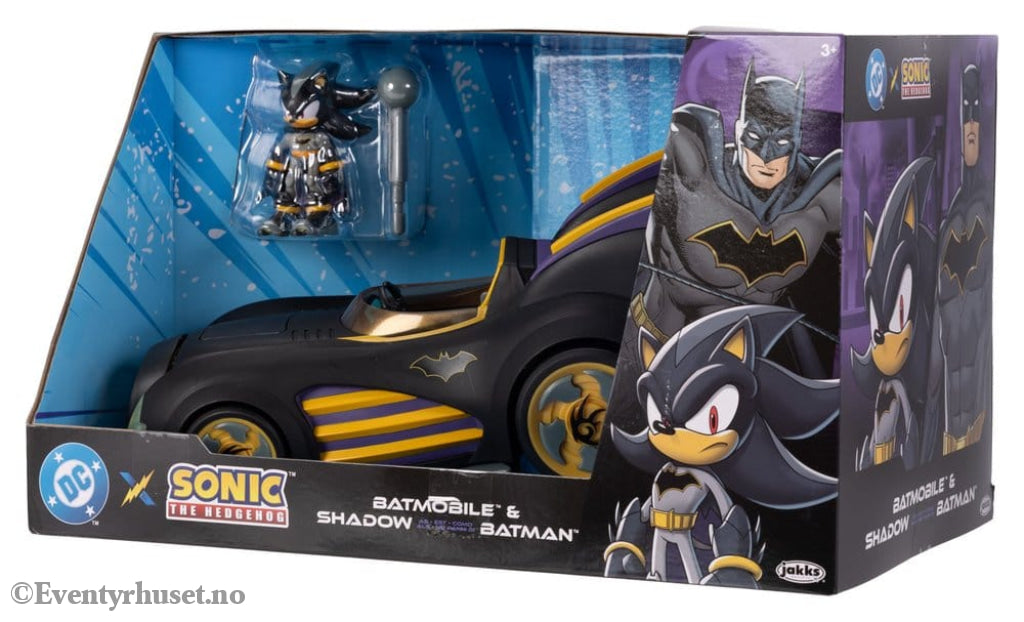 DC x Sonic - The Hedgehog Action Figure with Vehicle Shadow Batman & Batmobile 6 cm Toys