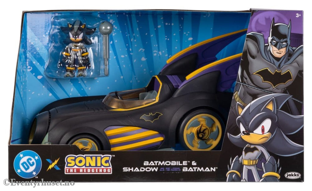 DC x Sonic - The Hedgehog Action Figure with Vehicle Shadow Batman & Batmobile 6 cm Toys
