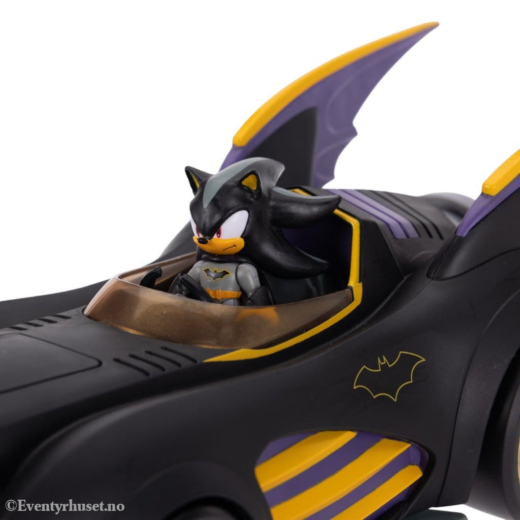 DC x Sonic - The Hedgehog Action Figure with Vehicle Shadow Batman & Batmobile 6 cm Toys