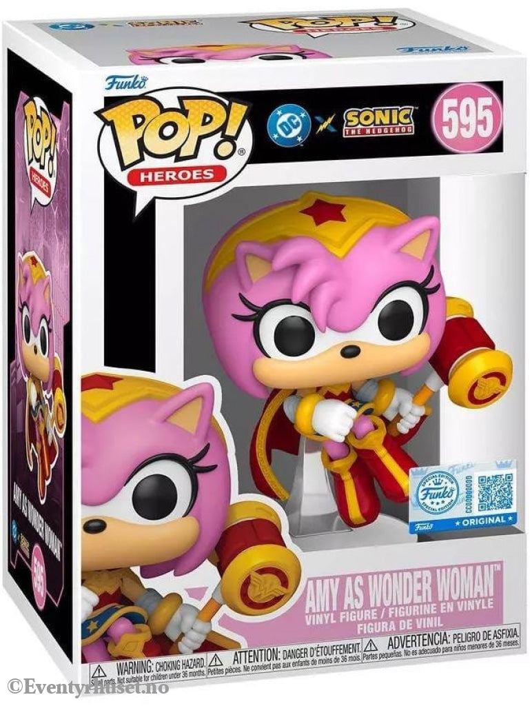 DC x Sonic the Hedgehog POP! Heroes Vinyl Figure Amy as Wonder Woman 9 cm Collectibles