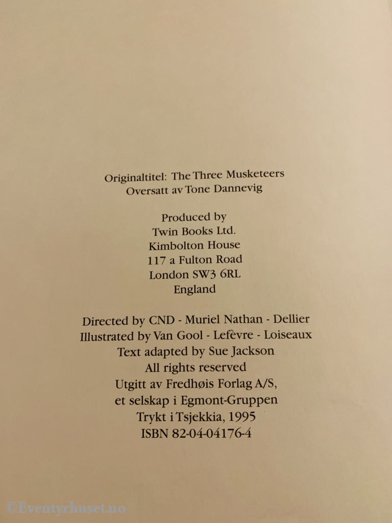 De Tre Musketerer (Klassikere Fra Hele Verden). 1995. Fortelling