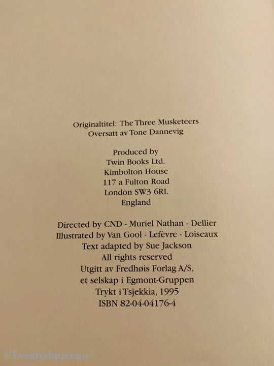De Tre Musketerer (Klassikere Fra Hele Verden). 1995. Fortelling