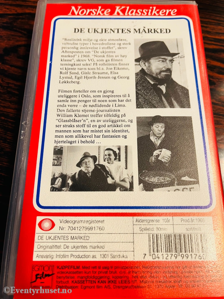 De Ukjentes Marked (Norske Klassikere). 1966. Vhs. Vhs