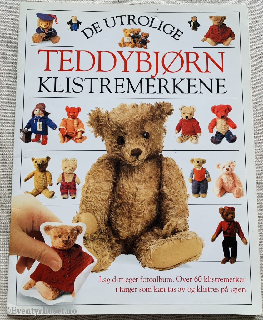 De Utrolige Teddybjørn-Klistremerkene. 1993. Klistremerkebok (Brukt). Klistremerkealbum