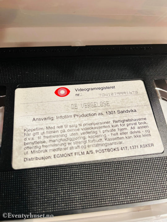 De Vergeløse (Norske Klassikere). 1936. Vhs. Vhs