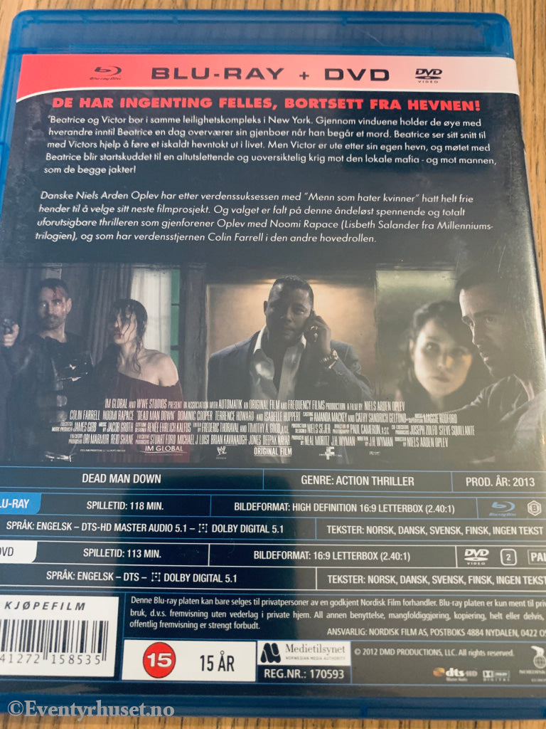 Dead Man Down (2013). Blu-Ray.