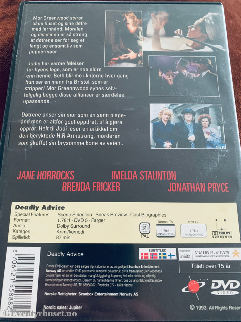 Deadly Advice. DVD.