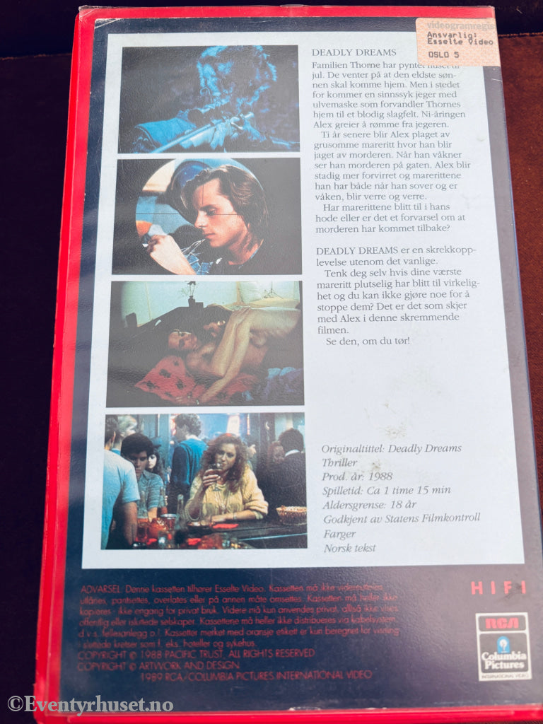 Deadly Dreams. 1988. VHS Big Box. VHS Big Box