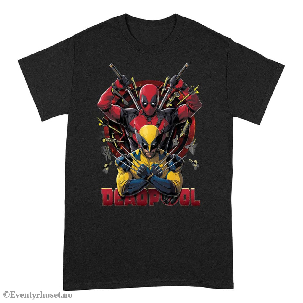 Deadpool T-Shirt Deadpool And Wolverine Pose Size M Fashion & Accessories