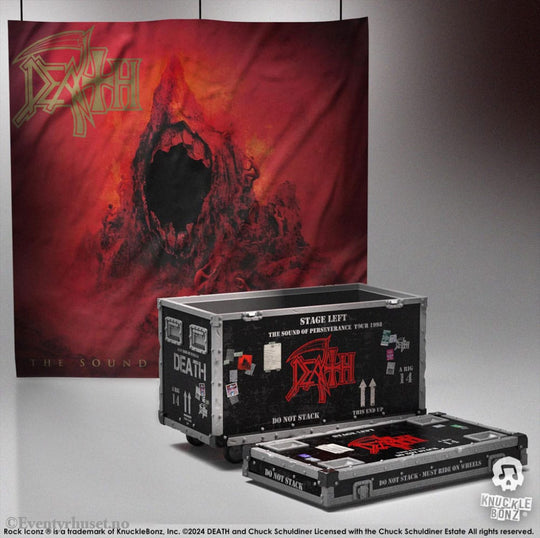 Death Rock Ikonz On Tour Road Case Statue + Stage Backdrop Set The Sound of Perseverance Tour 1998 Collectibles