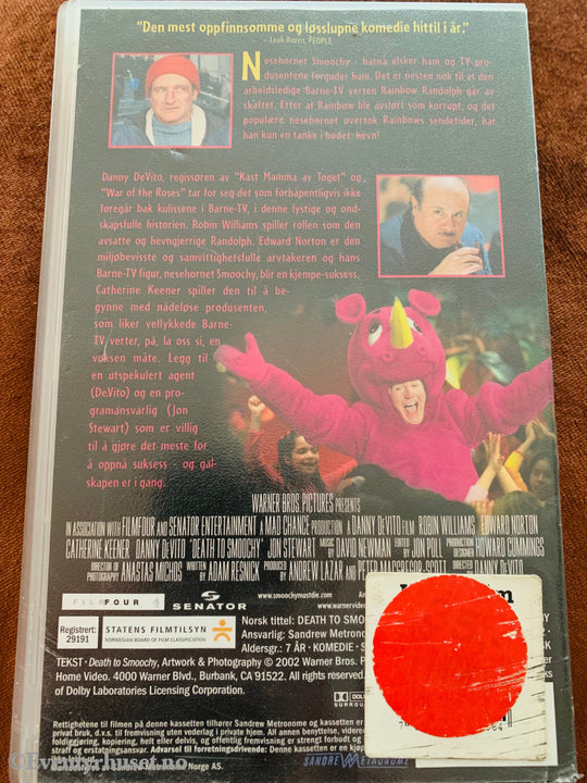 Death To Smoochy. 2002. Vhs. Vhs