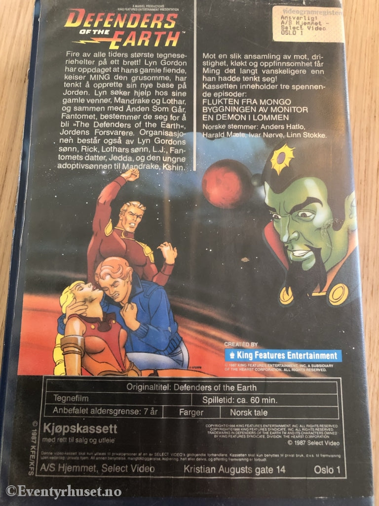 Defenders Of The Earth - Flukten Fra Mongo. 1987. Vhs Big Box.