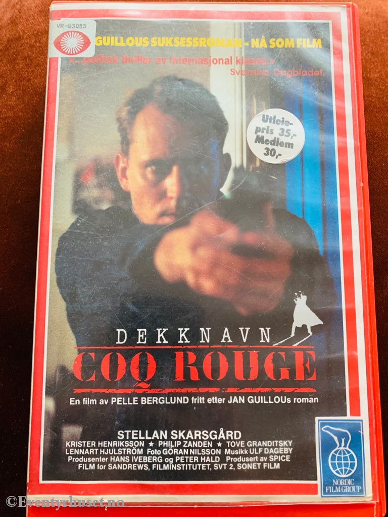 Dekknavn Coq Rouge. 1989. Vhs Big Box.