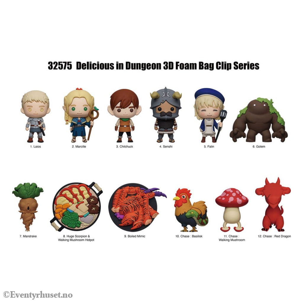 Delicious in Dungeon PVC Bag Clips Series 1 Display (24) Fashion & Accessories