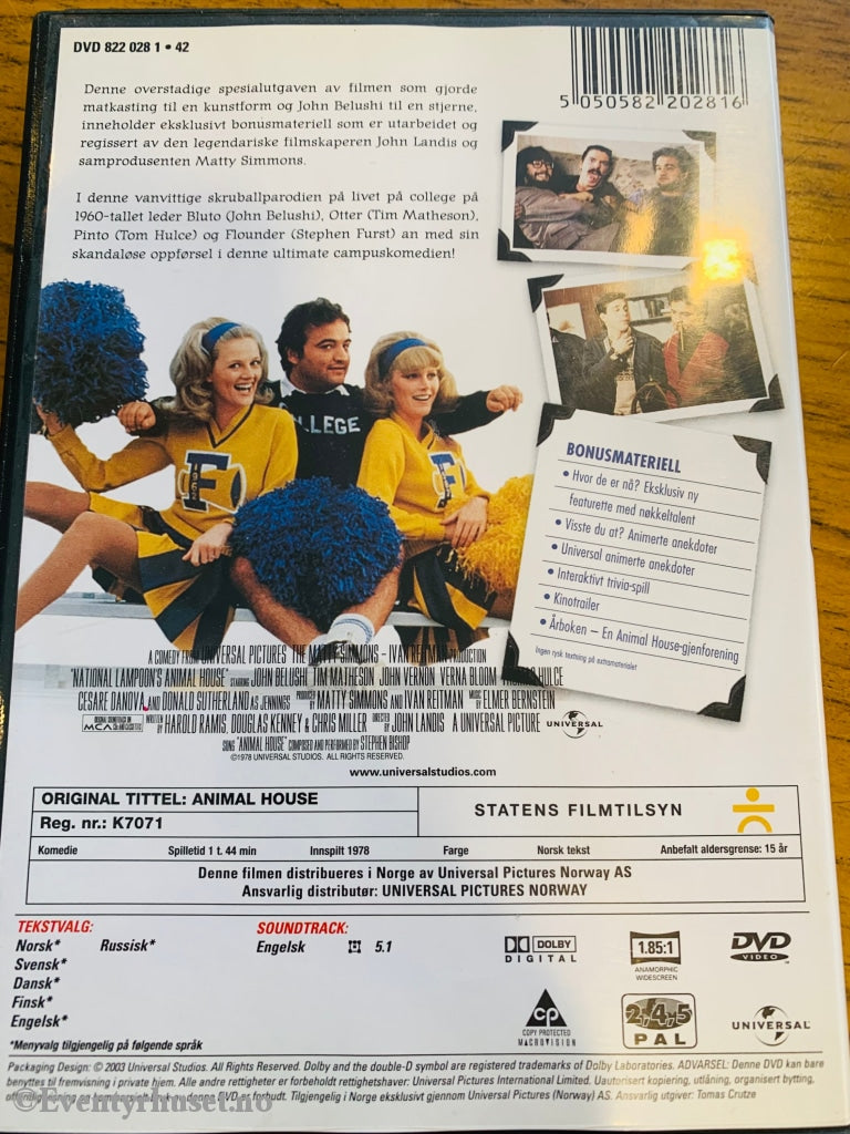 Delta-Gjengen (Animal House). 1978. Dvd. Dvd