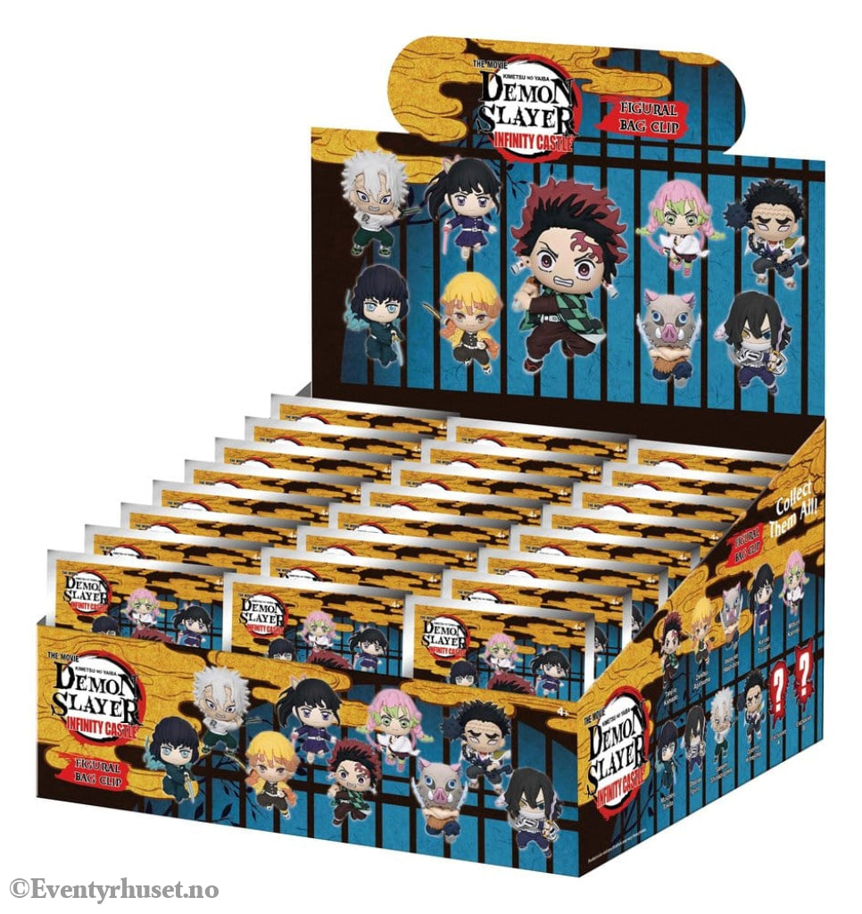Demon Slayer 3D Foam Bag Clips Infinity Castle Serie 1 Display (24) Fashion & Accessories