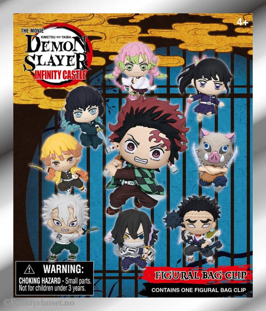 Demon Slayer 3D Foam Bag Clips Infinity Castle Serie 1 Display (24) Fashion & Accessories